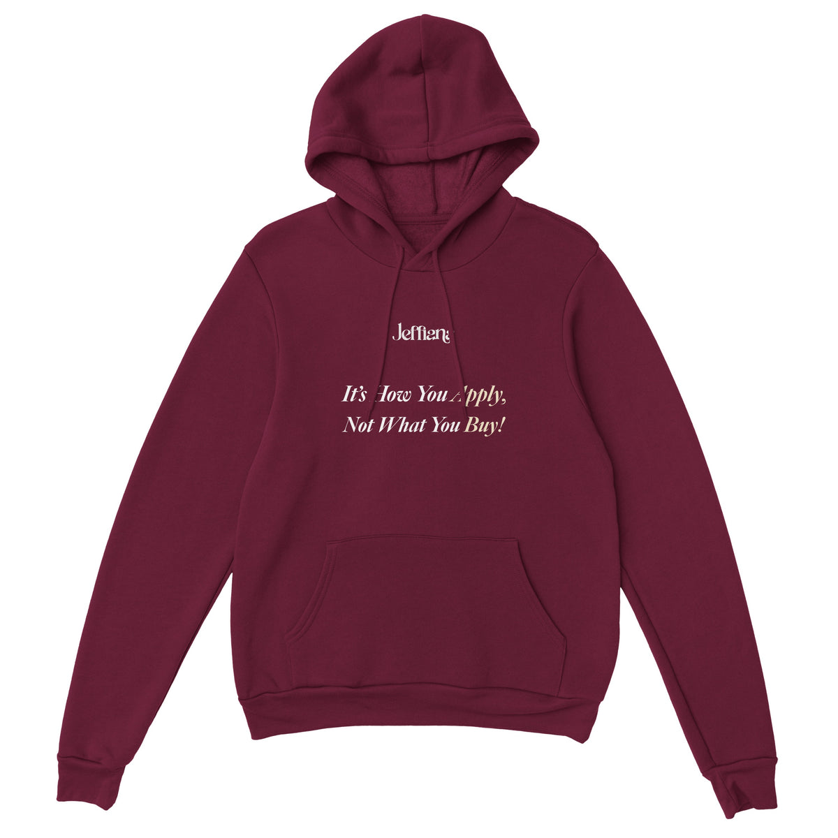 Jeffiana Hoodie Pullover Maroon