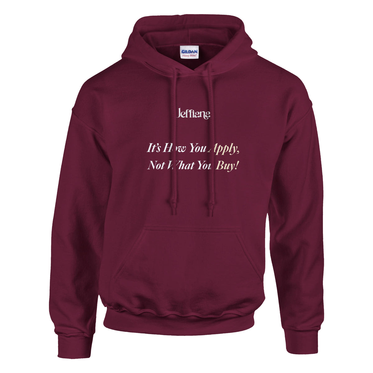 Jeffiana Hoodie Pullover Maroon