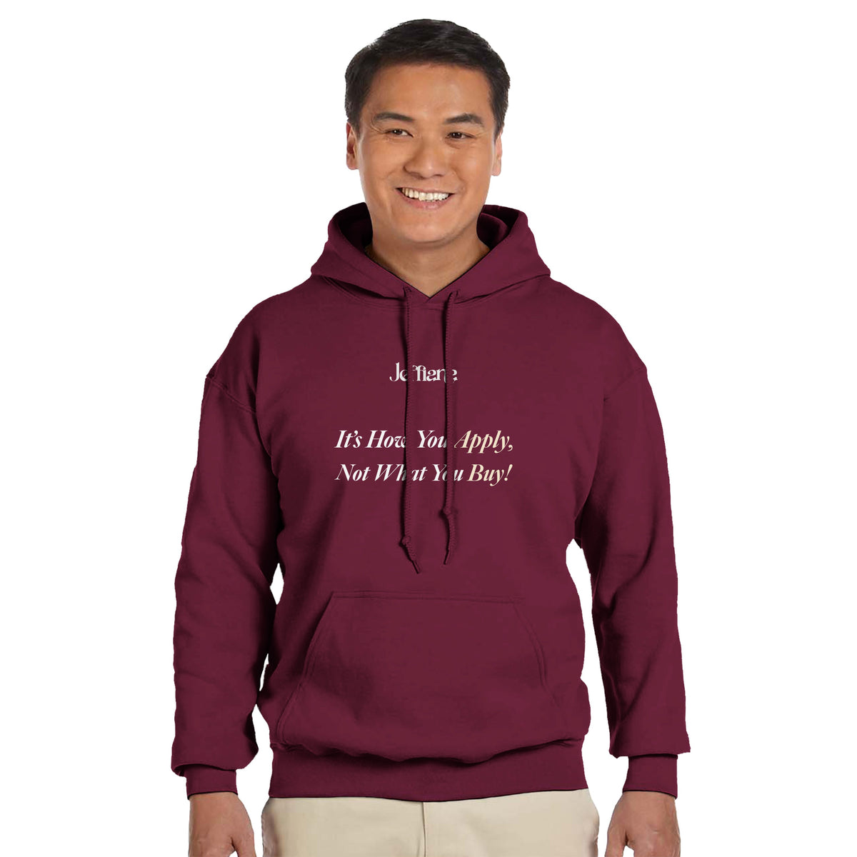 Jeffiana Hoodie Pullover Maroon